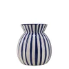 Best Ornami Vase céramique à rayures bleu en relief 19cm