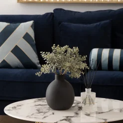 Online Atmosphera Créateur D'Intérieur Vase céramique Rily noir H18cm - Atmosphera