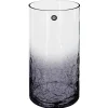 Outlet Atmosphera Créateur D'Intérieur Vase cylindre - verre craquelé - H30 cm - Gris- Atmosphera