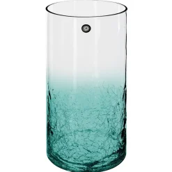 Outlet Atmosphera Créateur D'Intérieur Vase cylindre - verre craquelé - H30 cm - Gris- Atmosphera
