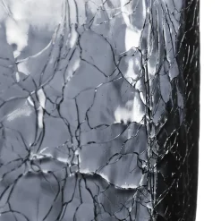 Outlet Atmosphera Créateur D'Intérieur Vase cylindre - verre craquelé - H30 cm - Gris- Atmosphera