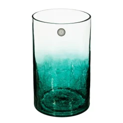 Outlet Atmosphera Créateur D'Intérieur Vase cylindre - verre craquelé - H20 cm - Transparent- Atmosphera