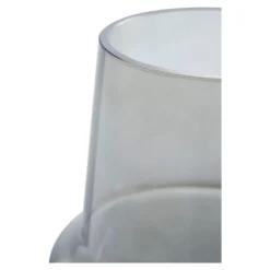 Seven Design Vase Décoratif Marbella, Gris, Verre, 15x15x19 cm,* Vase Décoratif
