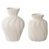 Seven Design Vase Décoratif Varese, Blanc, Céramique, 11x10,5x15 cm,* Vase Décoratif