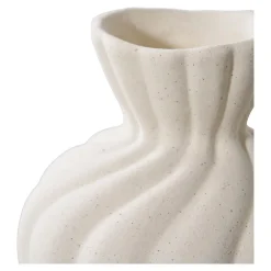 Seven Design Vase Décoratif Varese, Blanc, Céramique, 11x10,5x15 cm,* Vase Décoratif