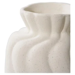 Seven Design Vase Décoratif Varese, Blanc, Céramique, 11x10,5x15 cm,* Vase Décoratif