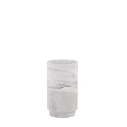 Ornami Vase en céramique effet marbre blanc 15cm* Vase Décoratif