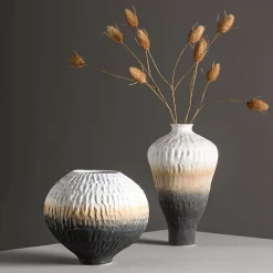 Best Venture Home Vase en grès Pane 24x21 cm - Beige