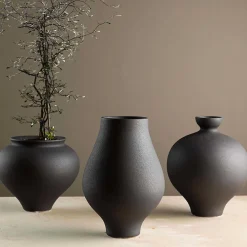 New Venture Home Vase en grès Rellis 10x24 cm - Type: Vase & soliflore
