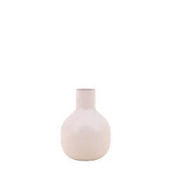 Ornami Vase en métal beige 15x10cm, Cléo* Vase Décoratif