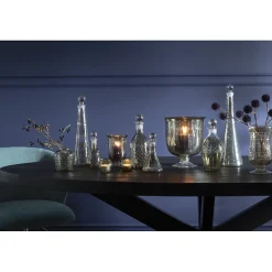 Sale J-Line Vase en verre gris 11.5x11.5x16 cm