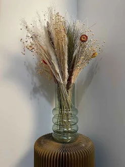 Ornami Vase en verre Lilea l.15 x H.30 cm vert* Vase Décoratif