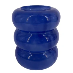 Ornami Vase en verre opaque fome boule bleu Ø16 x H.23 cm* Vase Décoratif