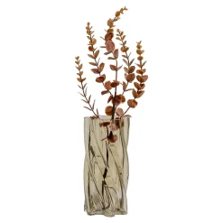 Online House Nordic Vase en verre soufflé vert fumé, 12,5 cm de diamètre et 25 cm de hauteur