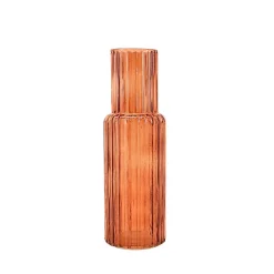 Ornami Vase en verre strié h25cm, Augustin* Vase Décoratif
