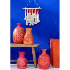 Discount J-Line Vase fleurs en poterie rose 27x27x43 cm