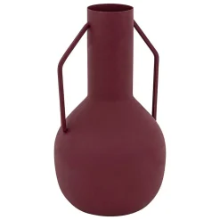 Outlet Atmosphera Créateur D'Intérieur Vase métal Sylvain rouge rubis H20cm - Atmosphera
