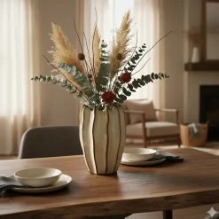 Hot Eden Vase ondulée Design beige design et moderne