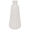 Sale Atmosphera Créateur D'Intérieur Vase strié Fernan céramique blanc H30cm - Atmosphera