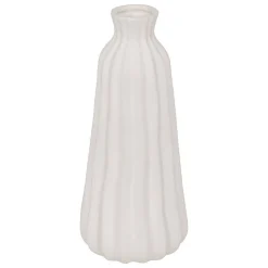 Sale Atmosphera Créateur D'Intérieur Vase strié Fernan céramique blanc H30cm - Atmosphera