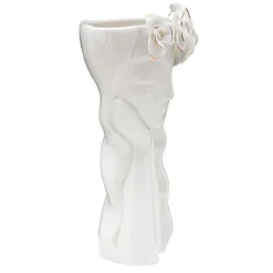Discount Mauro Ferretti Vase visage femme en céramique blanche 14.8x13x29 cm