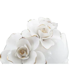 Best Mauro Ferretti Vase visage femme en céramique blanche 16.5x14x27.3 cm