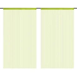 Vidaxl Rideau en fils 2 pcs 100 x 250 cm Vert* Rideau|Rideau Tamisant