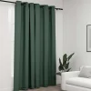 Vidaxl Rideau occultant Aspect de lin avec œillets Vert 290x245 cm* Rideau Occultant