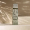 Wanda Collection Visage moaï allongé en pierre 60 cm* Statue Décorative