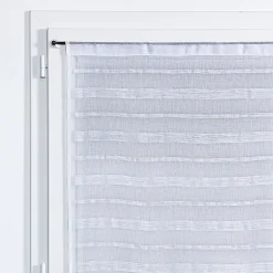 Vitrage tamisant Wakea coloris gris H.90 x l.45cm* Brise-Bise