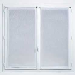 Vitrage tamisant Yena coloris blanc H.160 x l.60cm* Brise-Bise