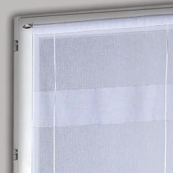 Vitrage Wanda blanc et argent 80 x 210 cm* Brise-Bise