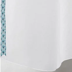 Linder Vitrages Passe-tringles à la paire Brodés "PIERROT" - 58x120cm - Turquoise* Accessoire De Store