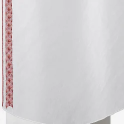 Online Linder Vitrages Passe-tringles à la paire Brodés "PIERROT" - 58x120cm - Rouge