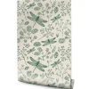 Sale Muralo Vlieseline Papier Peint Photo LIBELLULE Fleurs Feuilles Pour Chambre