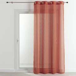 Outlet Home Maison Voilage - Effet lin fluide (140x240 cm - Terracotta)
