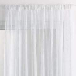 Clearance Home Maison Voilage - Effet lin à galon fronceur (140x240 cm - Blanc)