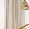 Linder Voilage à œillets poly-lin Sarah l.145 x H.260 cm rayé beige* Voilage