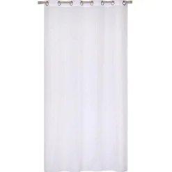 Online Dylrev Voilage à œillets étamine effet fils coupés blanc L.285 x l.240cm