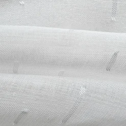 Online Dylrev Voilage à œillets étamine effet fils coupés blanc L.285 x l.240cm