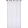 Sale Dylrev Voilage à œillets étamine effet fils coupés blanc L.240 x l.240cm