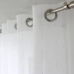 Online Home Maison Voilage aux fils tissés argentés (140x240 cm - Blanc)