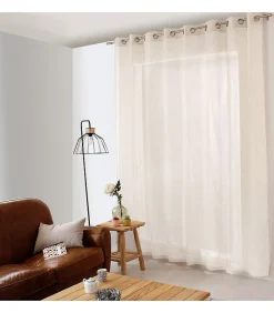Enjoy Home Voilage effet lin grande largeur 300x240cm - 300x240cm - Ecru* Voilage