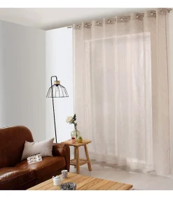 Enjoy Home Voilage effet lin grande largeur 300x240cm - 300x240cm - Naturel* Voilage
