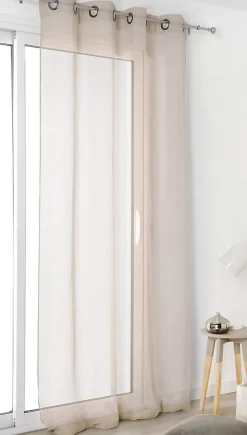 Linder Voilage en lin L.145 x H.260 cm beige* Voilage