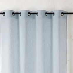 Linder Voilage en polycoton chiné (160x260 cm - Bleu ciel)* Voilage