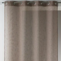 Best Home Maison Voilage en étamine unie et fils lurex (140x240 cm - Taupe)