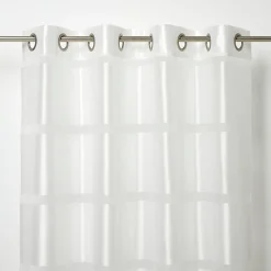 Sale GoodHome Voilage Dokkle blanc l.140 x H.300 cm