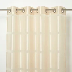 Sale GoodHome Voilage Dokkle coloris naturel l.140 x h.300 cm