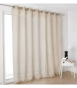 Clearance Linder Voilage Kaolin Grande Largeur - 300x250cm - Naturel